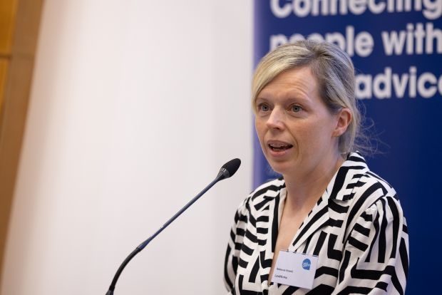 Rebecca Howell speaking at LawWorks Conference Rebecca Howell speaking at LawWorks Pro Bono Conference 2025